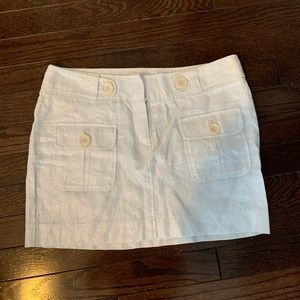 Bebe skirt white with shimmer